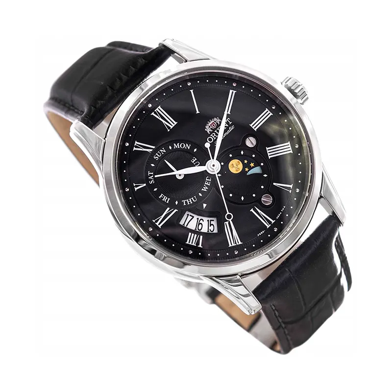 Orient Sun & Moon Automatic Black Dial Men's Watch- RA-AK0010B